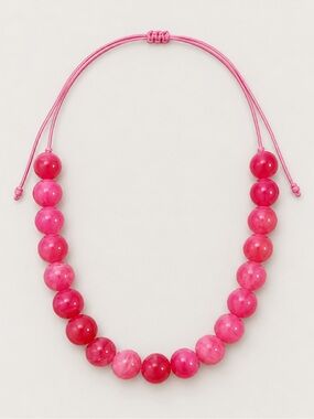 New! Pink Beaded Dopamine Necklace NWOT 3039